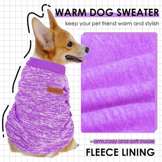 1 Pc Dog Sweaters for Small Dogs Girl Boy Winter Fleece Clothes Warm Soft Dog - Image 2
