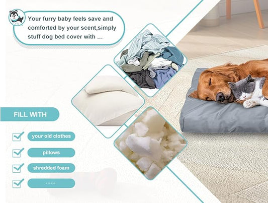 Explore Land Scratch Resistance Dog Bed Cover Canvas Washable Dog Crate Pad - Image 2