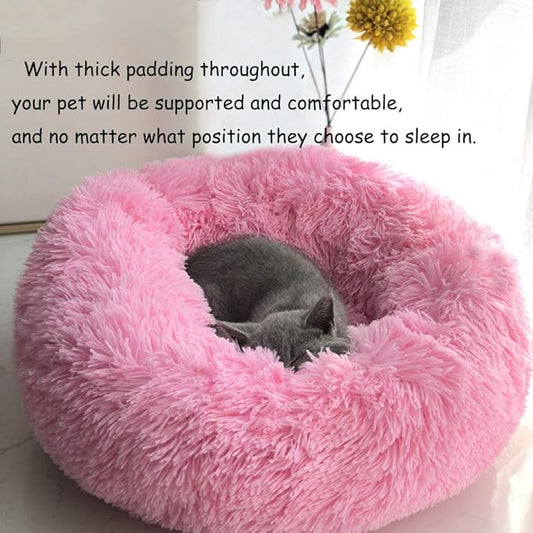 BODISEINT Modern Soft Plush Round Pet Bed - Image 2