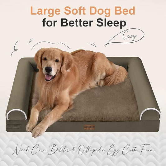 Large Dog Bed Orthopedic Washable: Beds Bolster XL Bed Large Big Dogs Egg Crate - Image 2