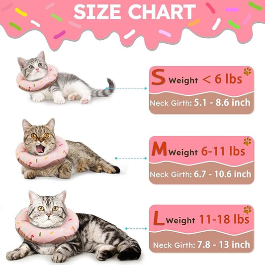 Cat Cone Collar Soft, Waterproof Cat Recovery Collars Spay Cones to Stop - Image 2
