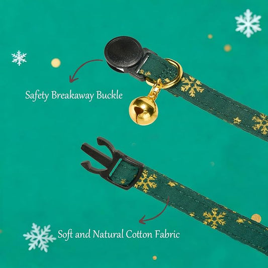 Bunny Ear Christmas Bowtie Cat Collar - Image 2
