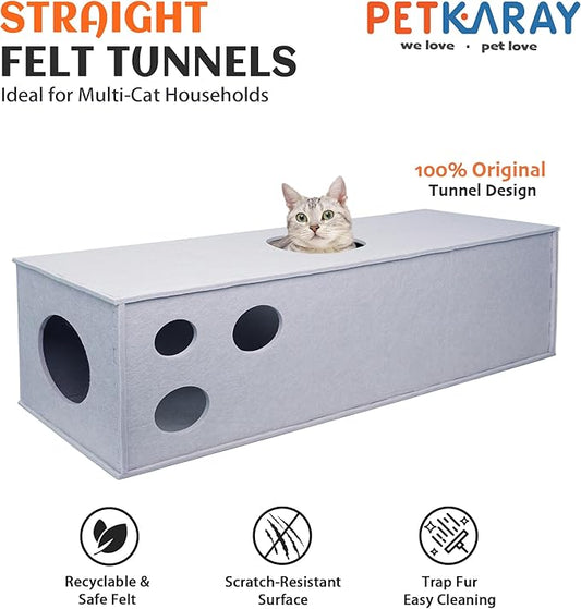 PETKARAY Cat Tunnel, Original Cat Hideaway Cave - Image 2