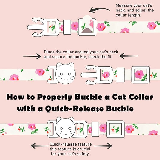 2 Pack Cotton Breakaway Cat Collars Set - Image 2