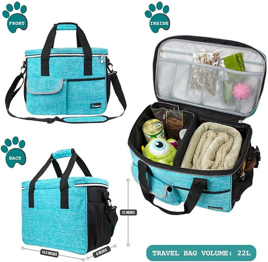 PetAmi Dog Travel Bag, Travel Pet Bag Organizer, Dog Food Travel Bag - Image 2
