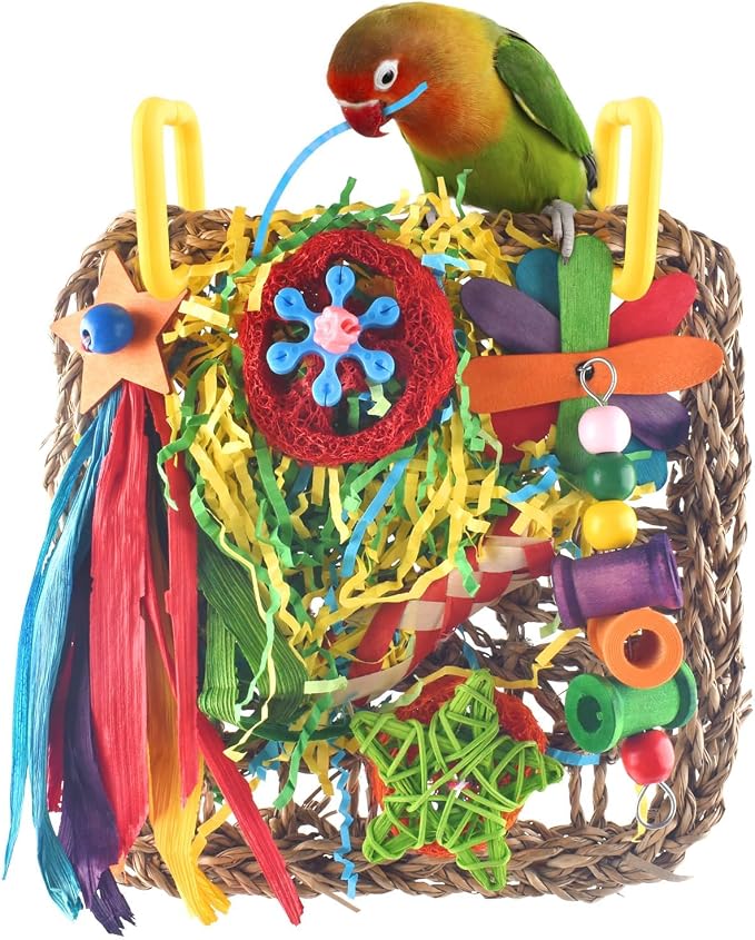 ERKOON Cockatiel Toys, Budgie Toys Foraging Toy Hanging Bird Toy - Image 7