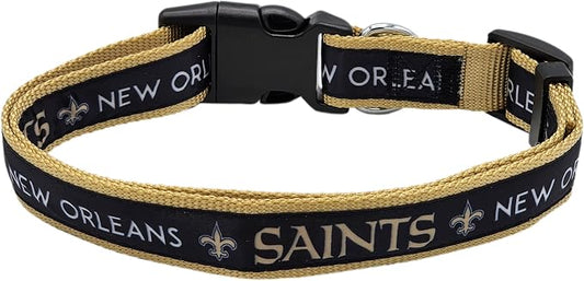 Pets First NFL New Orleans Saints Licensed PET COLLAR, Medium - Image 2