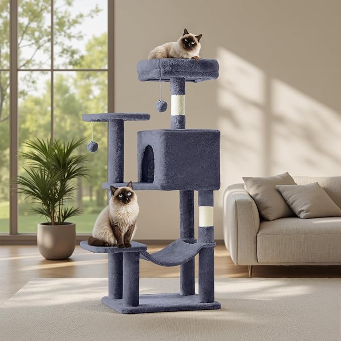 DUMOS Small 44 Inch Cat Tree Tower, Cat Climbing Tower - Image 7