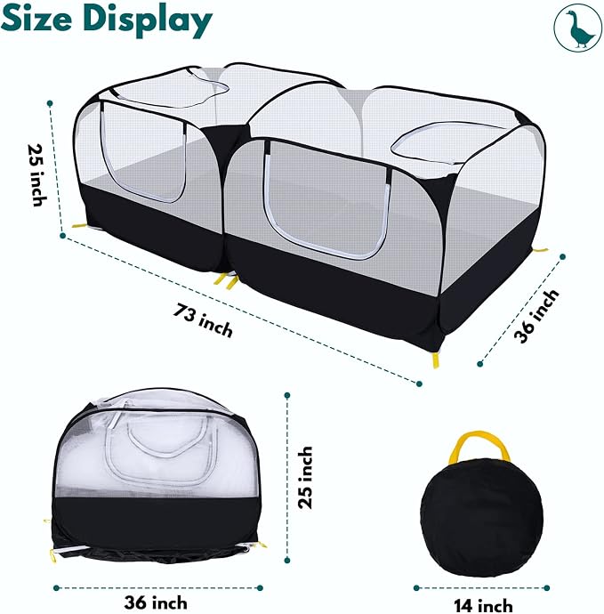 Small Animals Playpen, Pet Cage Tent Large Chicken Run Coop - Image 7
