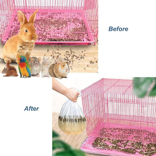 50 Pcs Disposable Rabbit Cage Liner Plastic Toilet Film Leak-Proof - Image 2