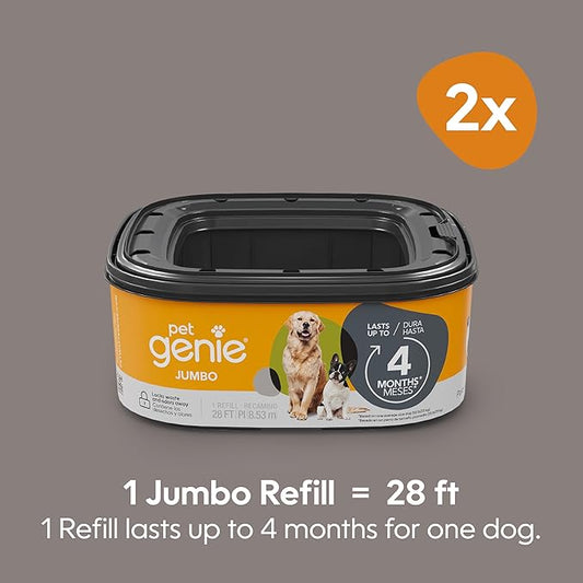 Pet Genie Refill Bags | Jumbo 2-Pack, 56 Total ft | Up to 8 Months of Supply in - Image 2