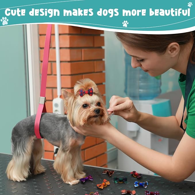 60 Pcs Cute Puppy Dog Hair Bows Small Bowknot Hair Bows - Image 6