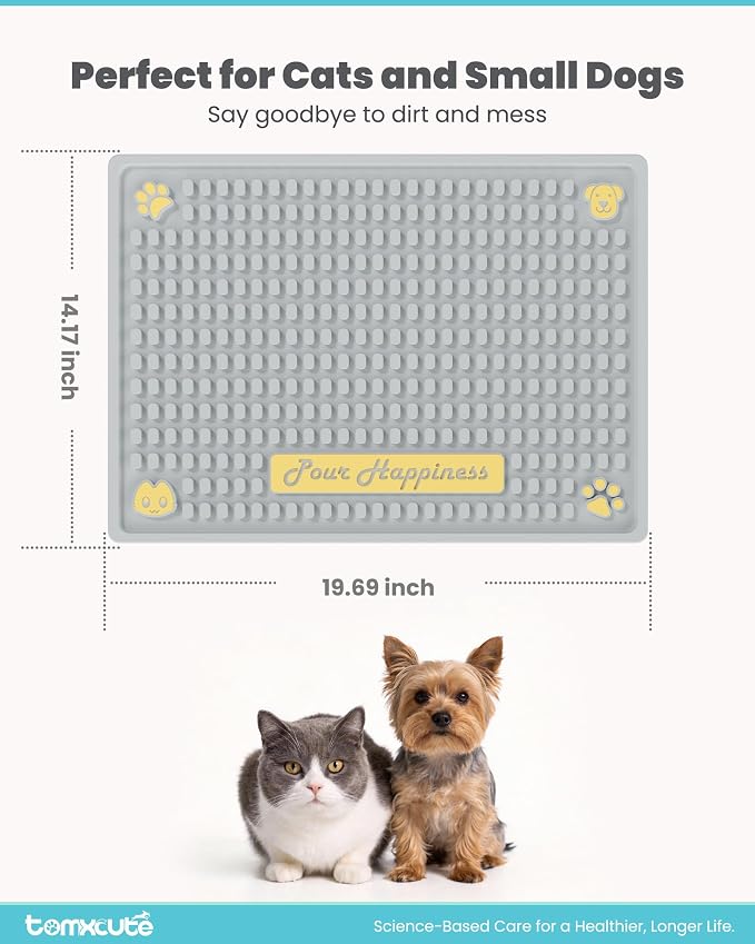 Tomxcute Extra Thick Pet Feeding Mat 19.7" x 14.2", BPA-Free Food-Grade PVC - Image 8