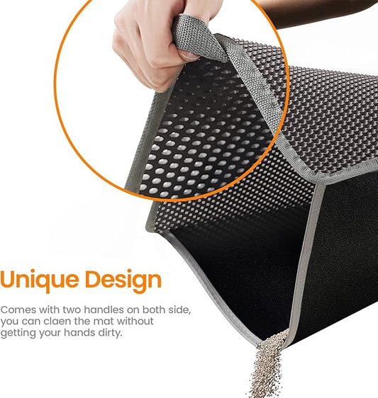 Cat Litter Mat, Upgrade Super Waterproof Back Layer Litter Box Mat, Non Slip - Image 2