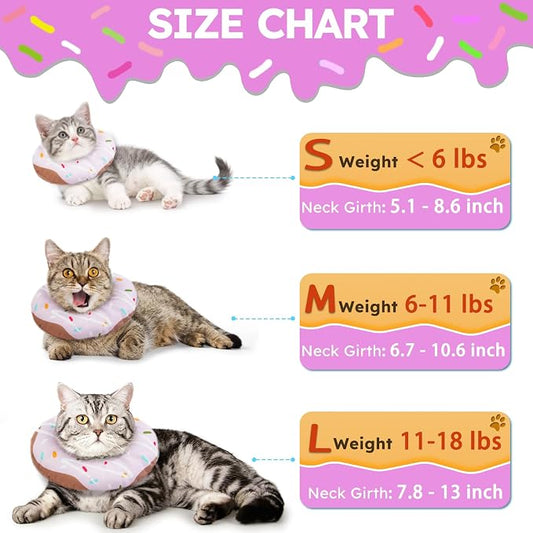 Cat Cone Collar Soft, Waterproof Cat Recovery Collars Spay Cones to Stop - Image 2