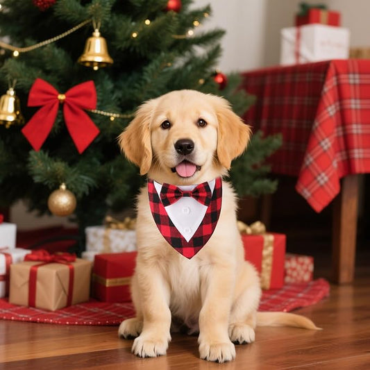 ADOGGYGO Christmas Dog Tuxedo Bandana, Adjustable Christmas Costumes - Image 2