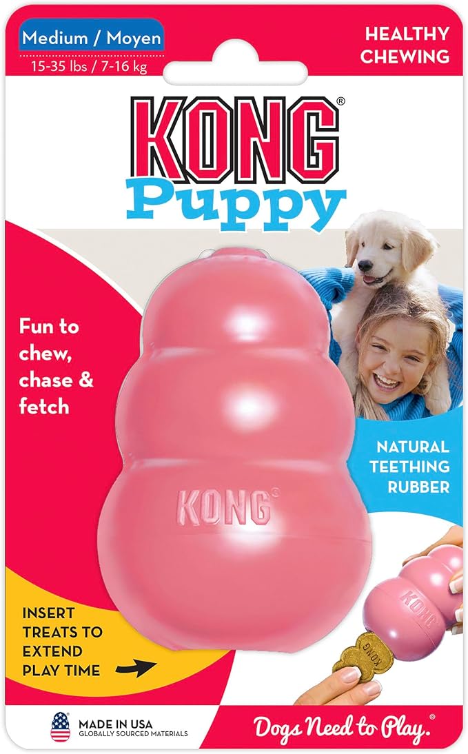 KONG - Puppy Toy Natural Teething Rubber - Fun to Chew, Chase and Fetch - - Image 10