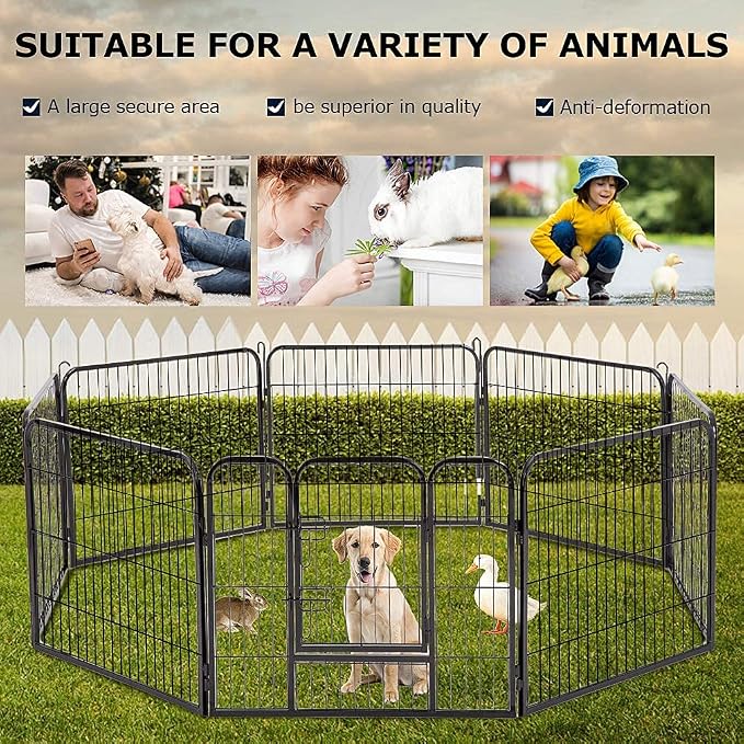 BestPet | Dog Playpen | 32 Inch, 8 Panels | Heavy Duty Metal Pet Exercise Pen | - Image 7