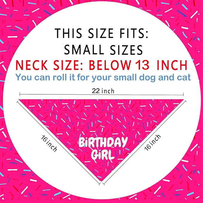 Birthday Dog Bandanas 1 Pack, Colorful It's My Birthday Dog Scarfs - Image 2