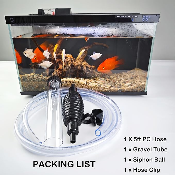 5ft Aquarium Siphon Vacuum Cleaner-Hand Siphon Pump Water Changer - Image 8