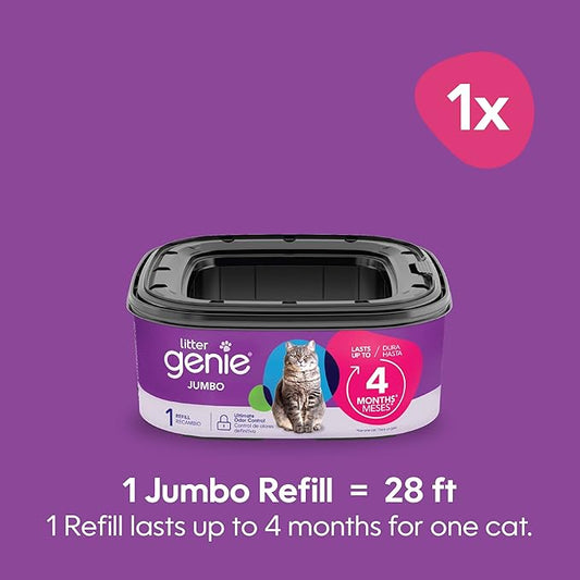 Litter Genie Refill Bags | Jumbo 1-Pack, 28 total ft | Up to 4 Months of Supply - Image 2