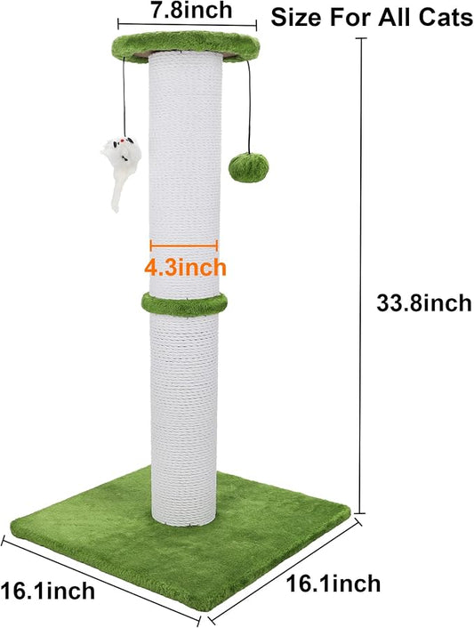 Cat Scratching Post 34 Inches Heavy Duty and Thicker Cat Scratching Post Sisal - Image 2