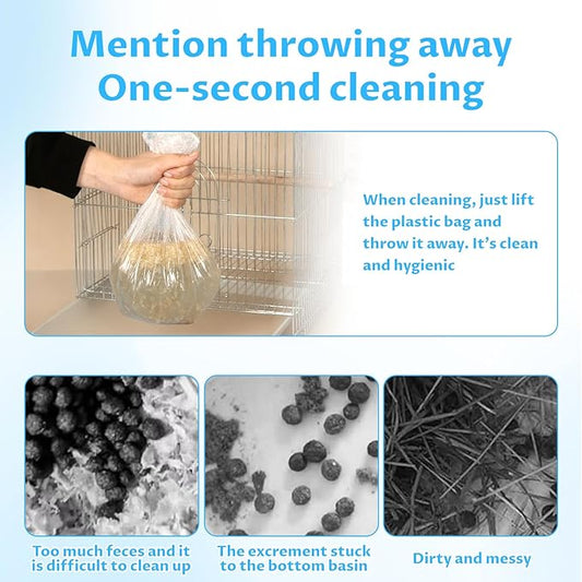 Disposable Small Animal Cage Liners, Plastic Liners Can Cover 37x19, 34x22 - Image 2