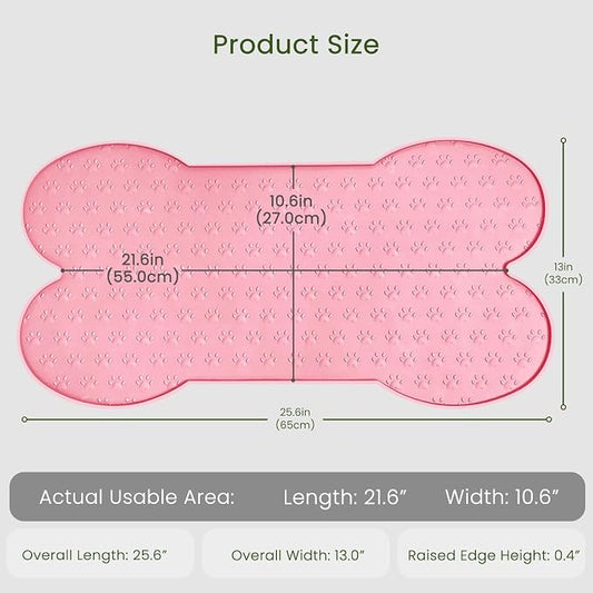 Dog Food Mat Anti-Slip Silicone Dog Bowl Mat Thicker Pet Placemat Waterproof - Image 2