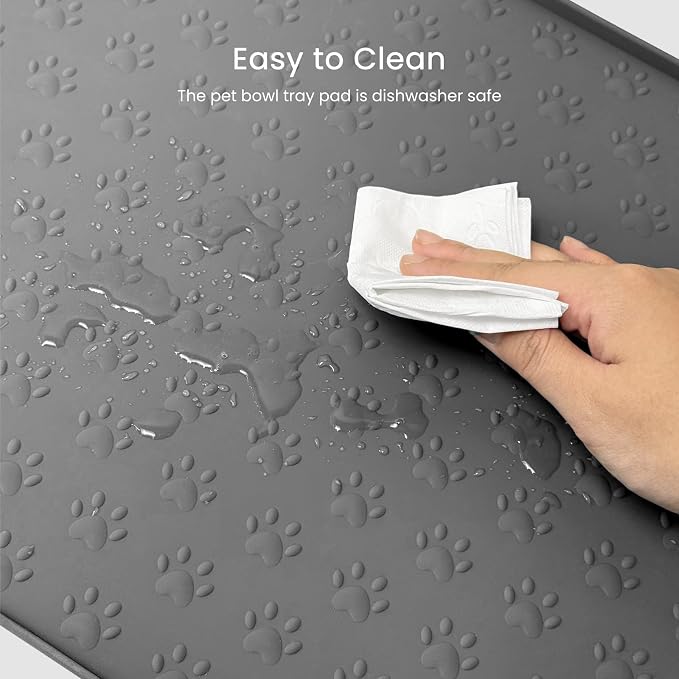 Dog Food Mat Anti-Slip Silicone Dog Bowl Mat Thicker Pet Placemat Waterproof - Image 9