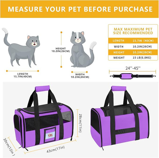Cat Carrier Pet Carriers Airline Approved - Image 2
