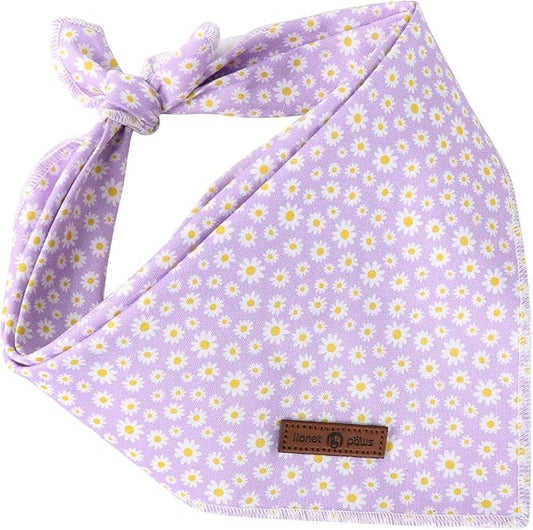 Lionet Paws Spring Daisy Dog Bandana Washable Cotton Handkerchief Scarf - Image 2