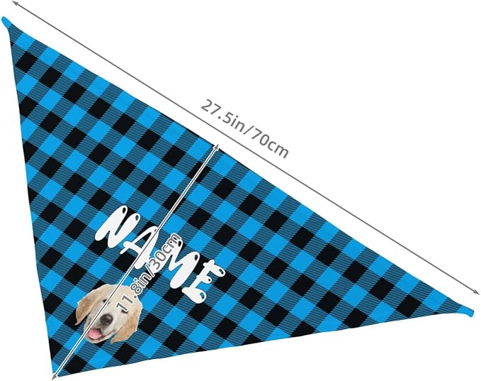 Custom Dog Bandana Add Your Text Photo Name Personalized Neckwear Bandanas Soft - Image 7