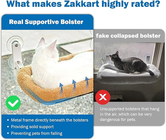 Zakkart Foldable Cat Hammock for Window - Image 2
