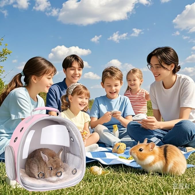 Portable Small Animal Backpack Travel Breathable Pet Carrier Bag Cages - Image 6
