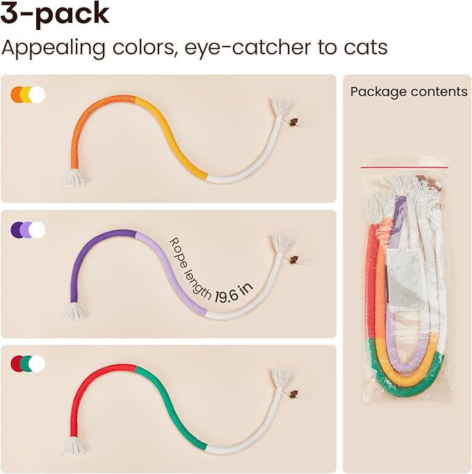 Potaroma Cat Toys Chew Ropes 3Pcs - Image 6