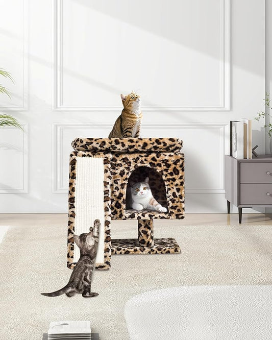 SYANDLVY Small Leopard Print Cat Tree - Image 2