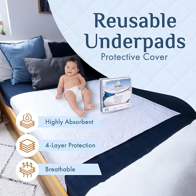 Washable Incontinence Bed Pad 36" x 72" – Soft, Absorbent & Waterproof Mattress - Image 9