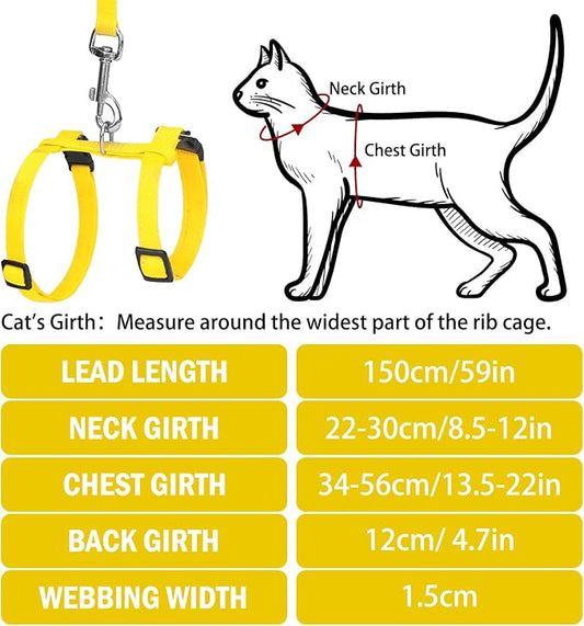 PUPTECK Adjustable Cat Harness and Leash Set Escape Proof Kitten Strap Collar - Image 2