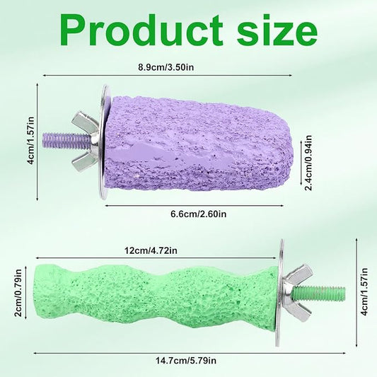 2pcs Anti-Slip Bird Beak Grinding Stones, Washable Resin Bird Beak Trimmer & - Image 2