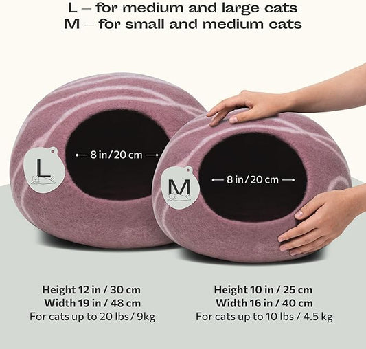 MEOWFIA Cat Cave – Premium Felt Cat Bed - Image 2