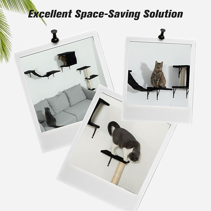 COZIWOW Wall Mounted Cat Furniture, Cat Wall Shelves and Perches, Floating Cat - Image 9