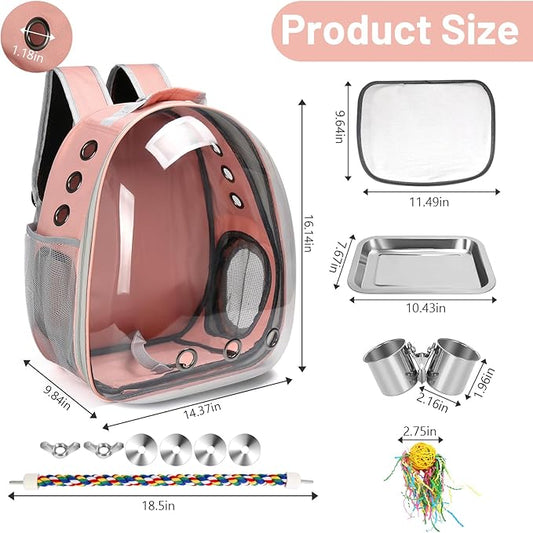 Bird Backpack Carrier, Travel Bird Cage - Image 2