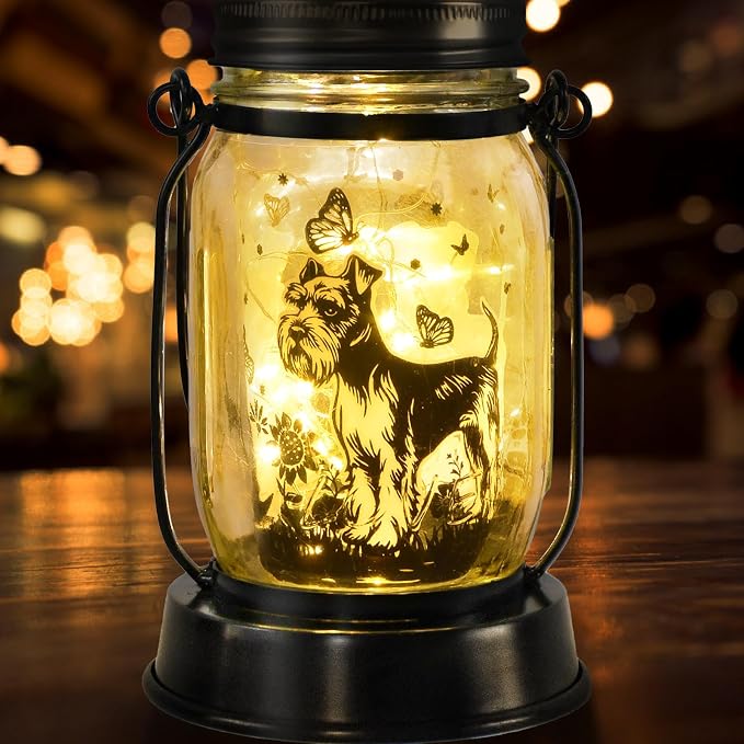 kyoryuger Schnauzer Gifts for Women/Men Schnauzer Solar Lanterns Dog Mom - Image 9