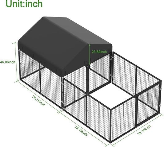 Outdoor Dog Kennel with Dog Fence - Image 2