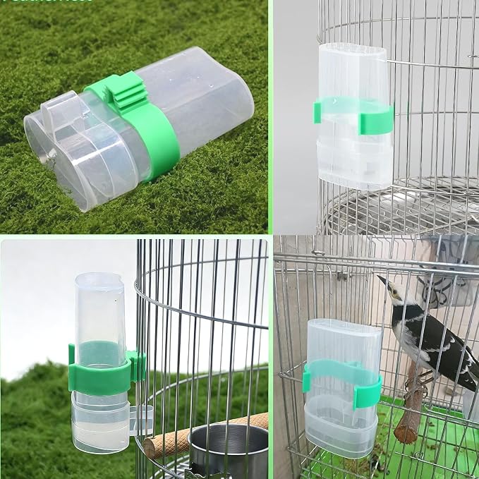 Bird Water Dispenser Parrot Water Feeder Bird Seed Container - Image 8