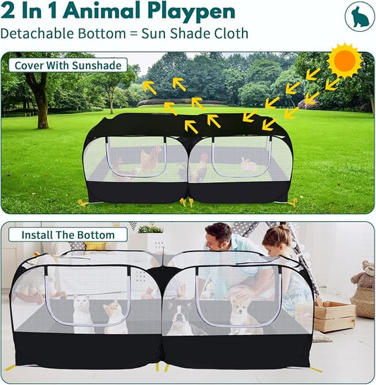 Small Animals Playpen, Pet Cage Tent Large Chicken Run Coop - Image 2