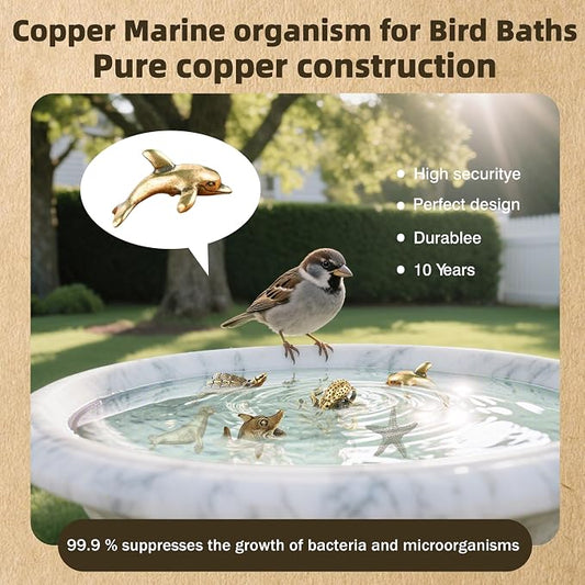 6 Pcs Copper Bath Disks Ornaments Mini Ocean Animal Shape– Starfish Turtle - Image 2