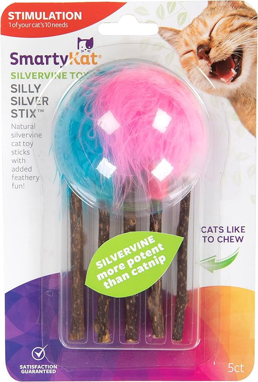 SmartyKat Silly Silver Stix Natural Silvervine Cat Toys - Image 2