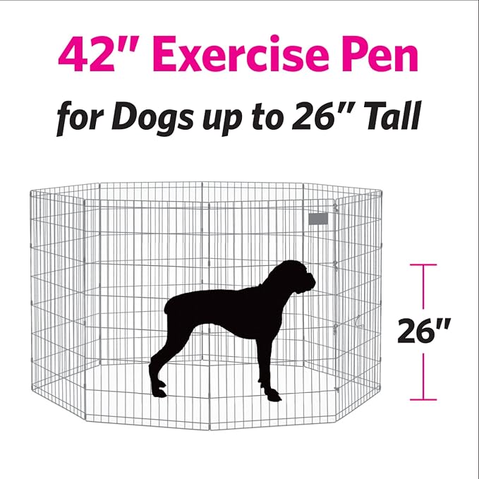 MidWest Homes for Pets Folding Metal Dog Exercise Pen, Indoor/Outdoor Playpen - Image 7