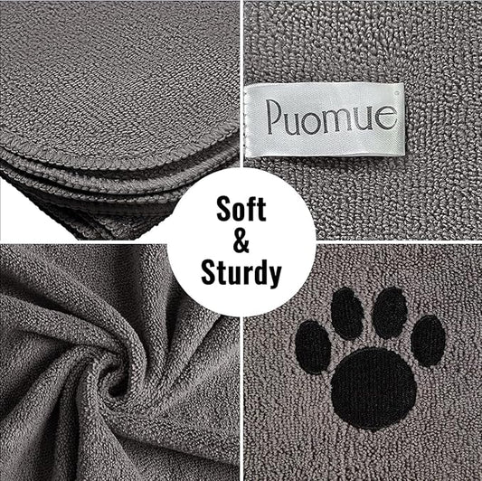 Microfiber Dog Towels for Drying Dogs, Super Absorbent and Soft Pet Grooming - Image 2
